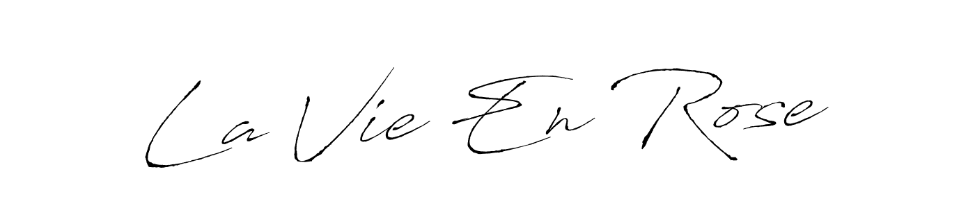 How to make La Vie En Rose name signature. Use Antro_Vectra style for creating short signs online. This is the latest handwritten sign. La Vie En Rose signature style 6 images and pictures png