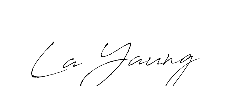 Make a beautiful signature design for name La Yaung. With this signature (Antro_Vectra) style, you can create a handwritten signature for free. La Yaung signature style 6 images and pictures png