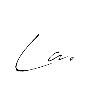 Design your own signature with our free online signature maker. With this signature software, you can create a handwritten (Antro_Vectra) signature for name La.. La. signature style 6 images and pictures png