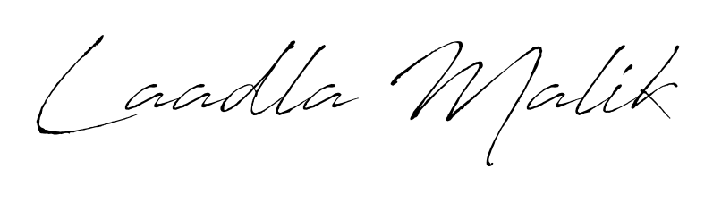 Explore multiple handwriting variations for Laadla Malik including this stunning Antro_Vectra design. Free to use across all platforms. Laadla Malik signature style 6 images and pictures png