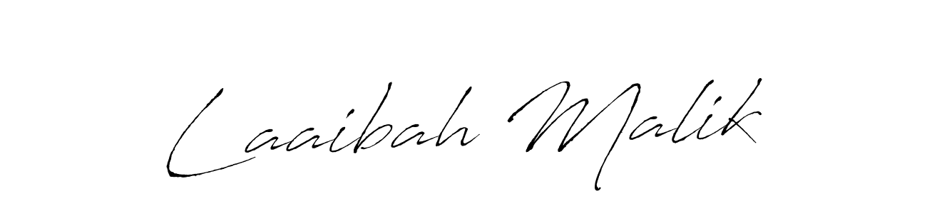 Antro_Vectra is a professional signature style that is perfect for those who want to add a touch of class to their signature. It is also a great choice for those who want to make their signature more unique. Get Laaibah Malik name to fancy signature for free. Laaibah Malik signature style 6 images and pictures png