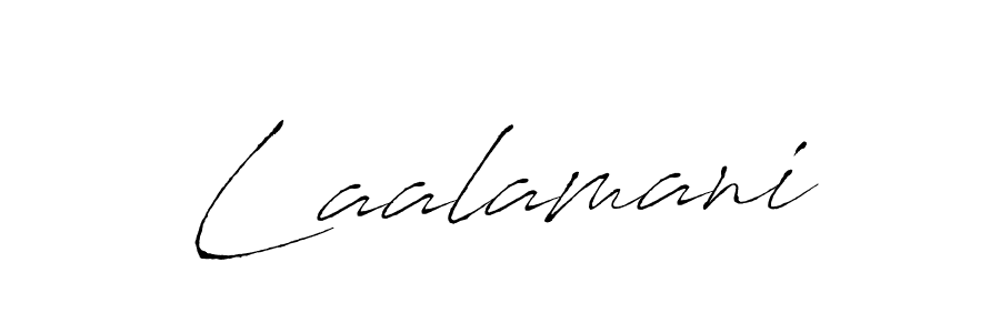 Use a signature maker to create a handwritten signature online. With this signature software, you can design (Antro_Vectra) your own signature for name Laalamani. Laalamani signature style 6 images and pictures png