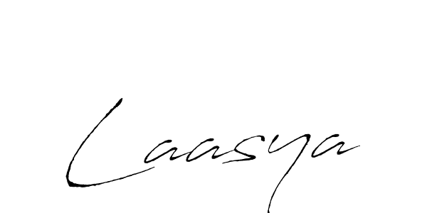 Design your own signature with our free online signature maker. With this signature software, you can create a handwritten (Antro_Vectra) signature for name Laasya. Laasya signature style 6 images and pictures png