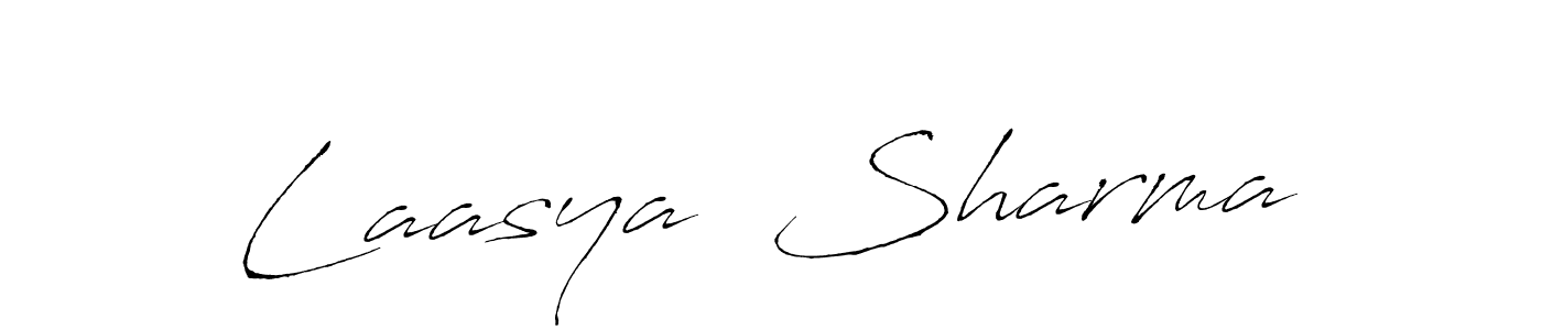 This is the best signature style for the Laasya  Sharma name. Also you like these signature font (Antro_Vectra). Mix name signature. Laasya  Sharma signature style 6 images and pictures png