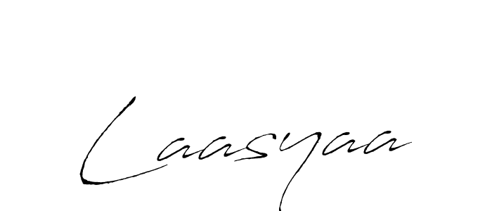 How to make Laasyaa name signature. Use Antro_Vectra style for creating short signs online. This is the latest handwritten sign. Laasyaa signature style 6 images and pictures png