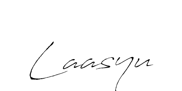 The best way (Antro_Vectra) to make a short signature is to pick only two or three words in your name. The name Laasyu include a total of six letters. For converting this name. Laasyu signature style 6 images and pictures png