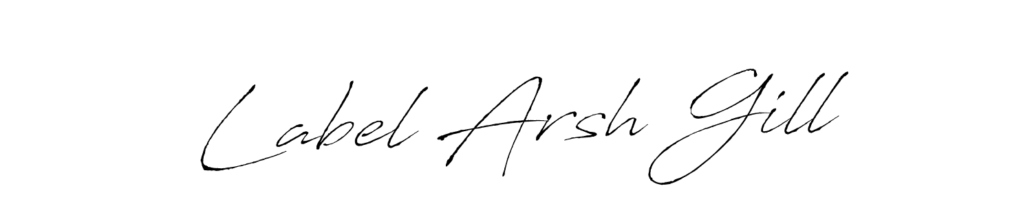 Similarly Antro_Vectra is the best handwritten signature design. Signature creator online .You can use it as an online autograph creator for name Label Arsh Gill. Label Arsh Gill signature style 6 images and pictures png