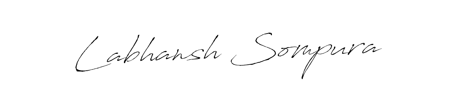 How to make Labhansh Sompura name signature. Use Antro_Vectra style for creating short signs online. This is the latest handwritten sign. Labhansh Sompura signature style 6 images and pictures png