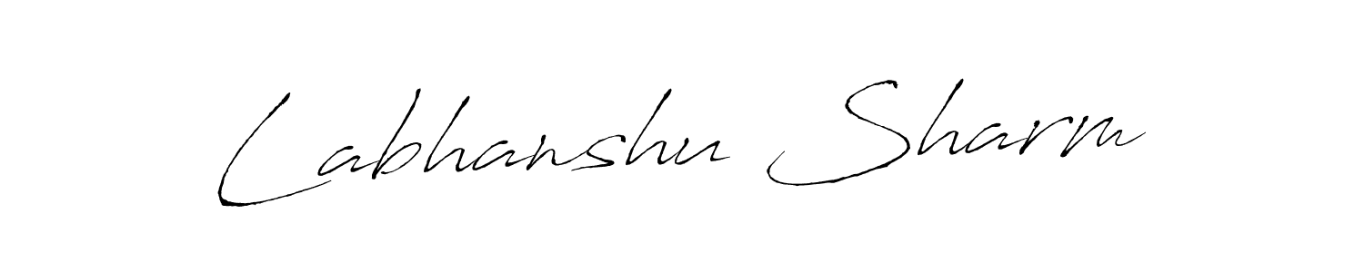 How to make Labhanshu Sharm name signature. Use Antro_Vectra style for creating short signs online. This is the latest handwritten sign. Labhanshu Sharm signature style 6 images and pictures png