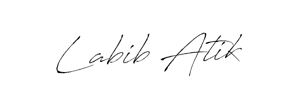 This is the best signature style for the Labib Atik name. Also you like these signature font (Antro_Vectra). Mix name signature. Labib Atik signature style 6 images and pictures png