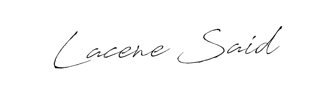 It looks lik you need a new signature style for name Lacene Said. Design unique handwritten (Antro_Vectra) signature with our free signature maker in just a few clicks. Lacene Said signature style 6 images and pictures png