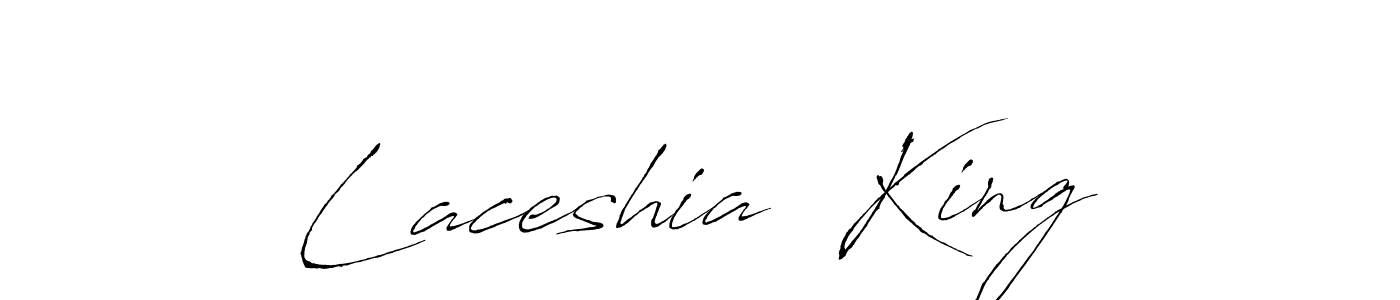 How to make Laceshia  King name signature. Use Antro_Vectra style for creating short signs online. This is the latest handwritten sign. Laceshia  King signature style 6 images and pictures png