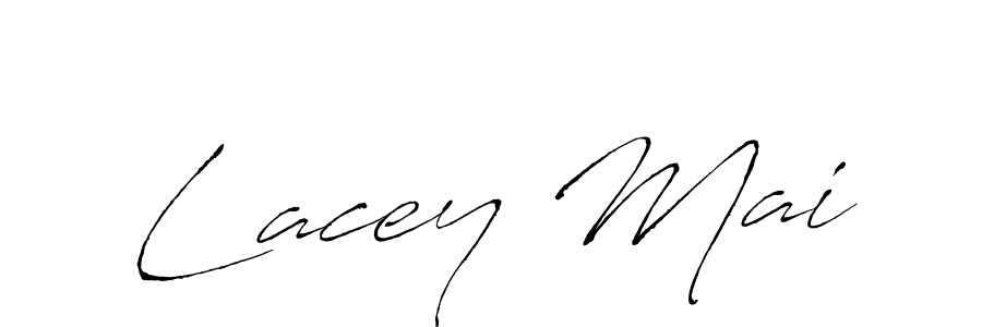 How to make Lacey Mai name signature. Use Antro_Vectra style for creating short signs online. This is the latest handwritten sign. Lacey Mai signature style 6 images and pictures png