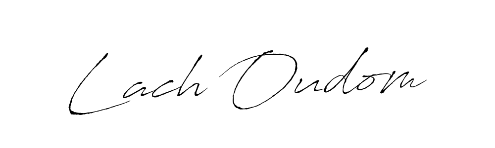 Antro_Vectra is a professional signature style that is perfect for those who want to add a touch of class to their signature. It is also a great choice for those who want to make their signature more unique. Get Lach Oudom name to fancy signature for free. Lach Oudom signature style 6 images and pictures png