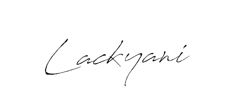 Use a signature maker to create a handwritten signature online. With this signature software, you can design (Antro_Vectra) your own signature for name Lackyani. Lackyani signature style 6 images and pictures png