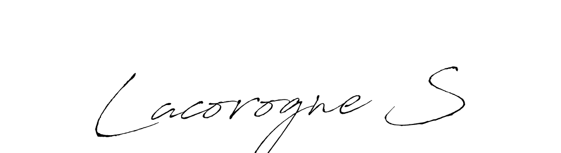 Antro_Vectra is a professional signature style that is perfect for those who want to add a touch of class to their signature. It is also a great choice for those who want to make their signature more unique. Get Lacorogne S name to fancy signature for free. Lacorogne S signature style 6 images and pictures png