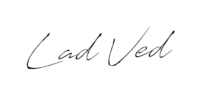 Design your own signature with our free online signature maker. With this signature software, you can create a handwritten (Antro_Vectra) signature for name Lad Ved. Lad Ved signature style 6 images and pictures png