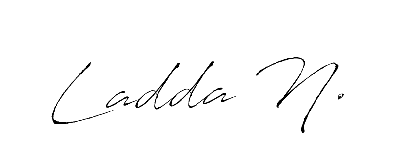 How to make Ladda N. name signature. Use Antro_Vectra style for creating short signs online. This is the latest handwritten sign. Ladda N. signature style 6 images and pictures png