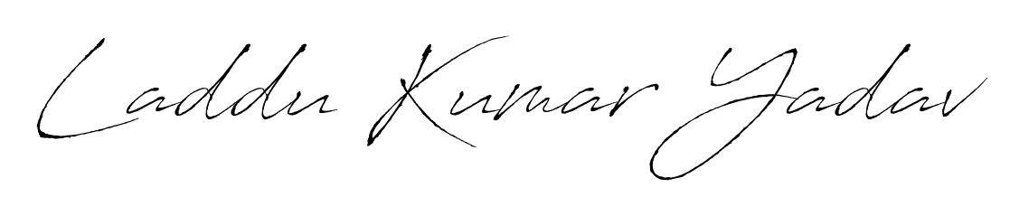 A timeless handwritten aesthetic for Laddu Kumar Yadav. The Antro_Vectra font gives your signature a handcrafted feel with natural curves. Laddu Kumar Yadav signature style 6 images and pictures png
