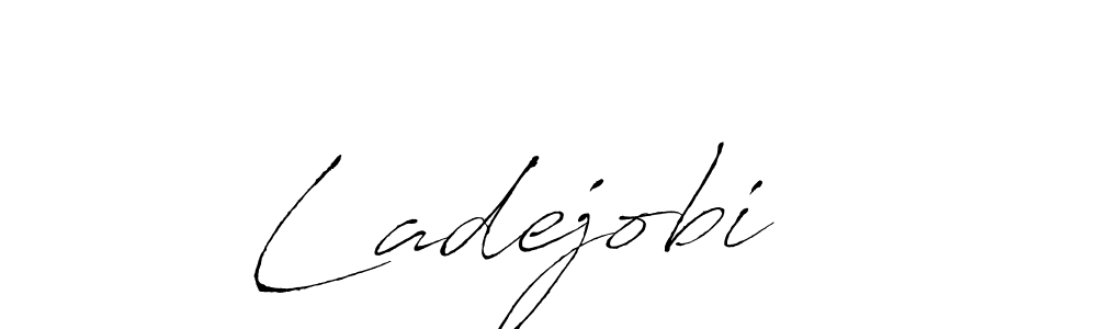 The best way (Antro_Vectra) to make a short signature is to pick only two or three words in your name. The name Ladejobi   include a total of six letters. For converting this name. Ladejobi   signature style 6 images and pictures png