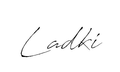 Make a beautiful signature design for name Ladki. With this signature (Antro_Vectra) style, you can create a handwritten signature for free. Ladki signature style 6 images and pictures png