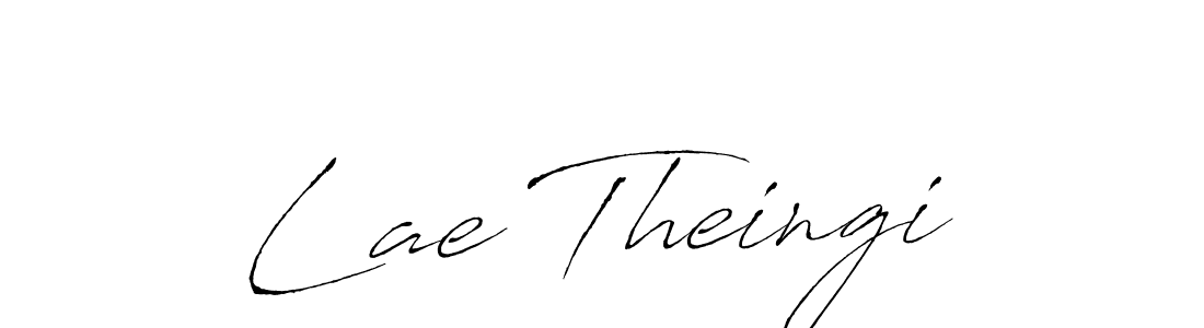 The best way (Antro_Vectra) to make a short signature is to pick only two or three words in your name. The name Lae Theingi include a total of six letters. For converting this name. Lae Theingi signature style 6 images and pictures png