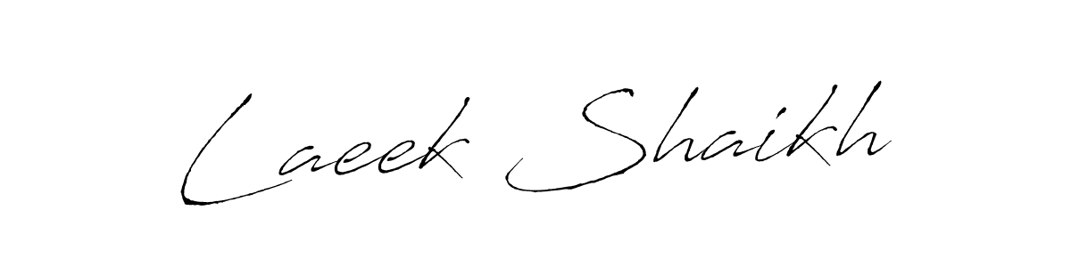 Also we have Laeek Shaikh name is the best signature style. Create professional handwritten signature collection using Antro_Vectra autograph style. Laeek Shaikh signature style 6 images and pictures png