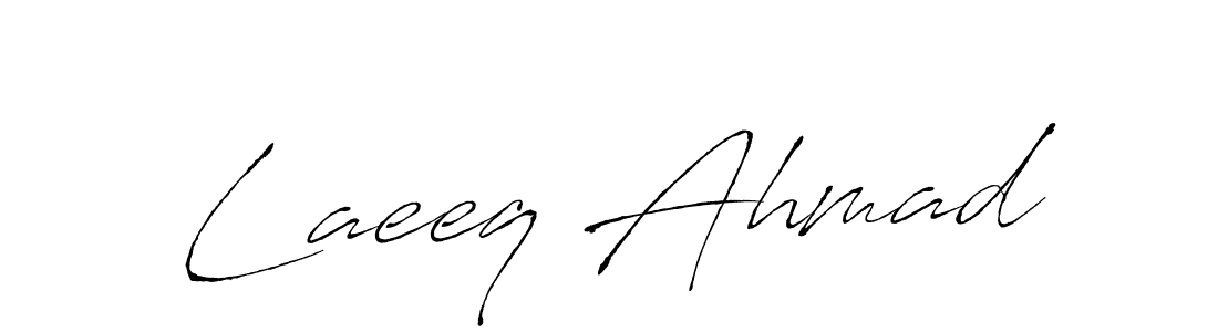 How to make Laeeq Ahmad signature? Antro_Vectra is a professional autograph style. Create handwritten signature for Laeeq Ahmad name. Laeeq Ahmad signature style 6 images and pictures png