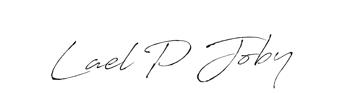 Lael P Joby stylish signature style. Best Handwritten Sign (Antro_Vectra) for my name. Handwritten Signature Collection Ideas for my name Lael P Joby. Lael P Joby signature style 6 images and pictures png