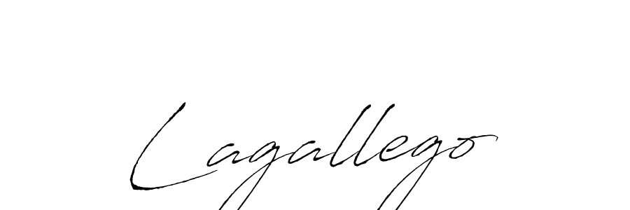 Make a beautiful signature design for name Lagallego. With this signature (Antro_Vectra) style, you can create a handwritten signature for free. Lagallego signature style 6 images and pictures png