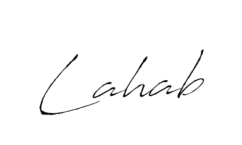 Antro_Vectra is a professional signature style that is perfect for those who want to add a touch of class to their signature. It is also a great choice for those who want to make their signature more unique. Get Lahab name to fancy signature for free. Lahab signature style 6 images and pictures png