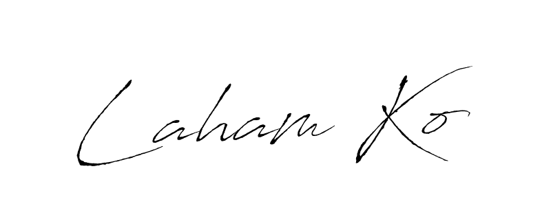 Similarly Antro_Vectra is the best handwritten signature design. Signature creator online .You can use it as an online autograph creator for name Laham Ko. Laham Ko signature style 6 images and pictures png