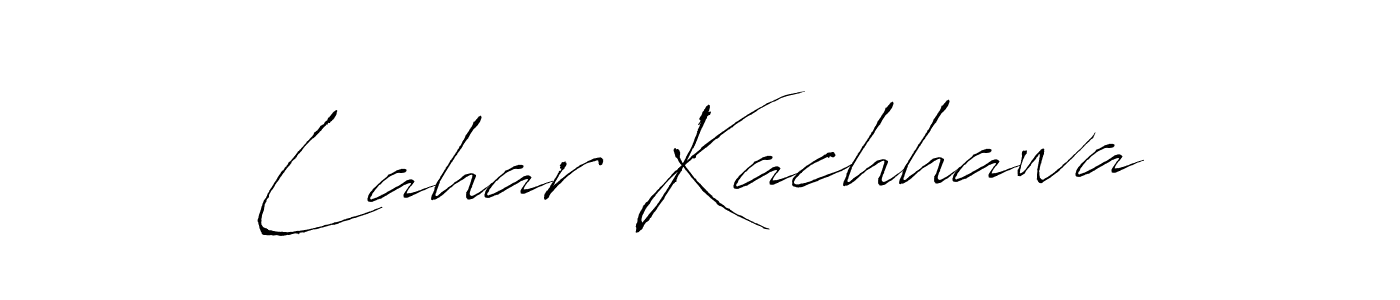 Antro_Vectra is a professional signature style that is perfect for those who want to add a touch of class to their signature. It is also a great choice for those who want to make their signature more unique. Get Lahar Kachhawa name to fancy signature for free. Lahar Kachhawa signature style 6 images and pictures png