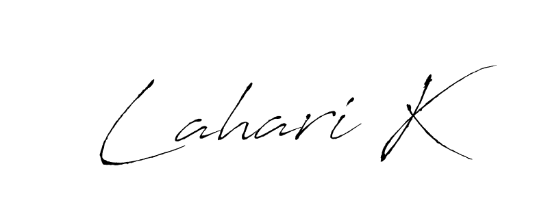 Best and Professional Signature Style for Lahari K. Antro_Vectra Best Signature Style Collection. Lahari K signature style 6 images and pictures png