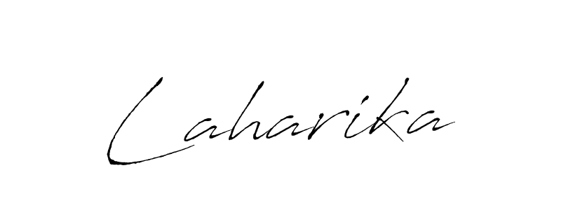 Design your own signature with our free online signature maker. With this signature software, you can create a handwritten (Antro_Vectra) signature for name Laharika. Laharika signature style 6 images and pictures png