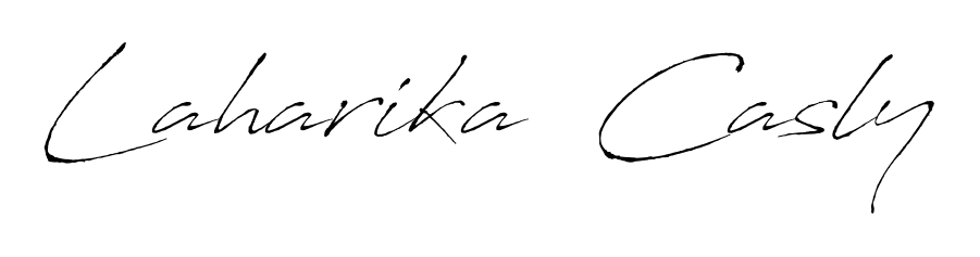 Create a beautiful signature design for name Laharika  Casly. With this signature (Antro_Vectra) fonts, you can make a handwritten signature for free. Laharika  Casly signature style 6 images and pictures png