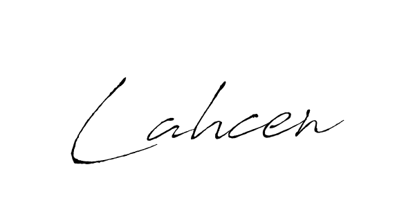 How to make Lahcen signature? Antro_Vectra is a professional autograph style. Create handwritten signature for Lahcen name. Lahcen signature style 6 images and pictures png