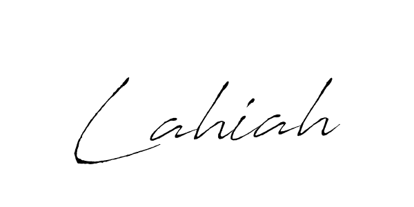 Antro_Vectra is a professional signature style that is perfect for those who want to add a touch of class to their signature. It is also a great choice for those who want to make their signature more unique. Get Lahiah name to fancy signature for free. Lahiah signature style 6 images and pictures png