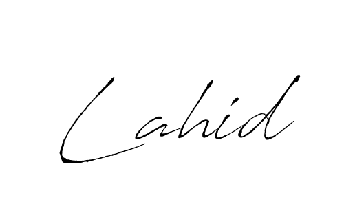 How to make Lahid name signature. Use Antro_Vectra style for creating short signs online. This is the latest handwritten sign. Lahid signature style 6 images and pictures png