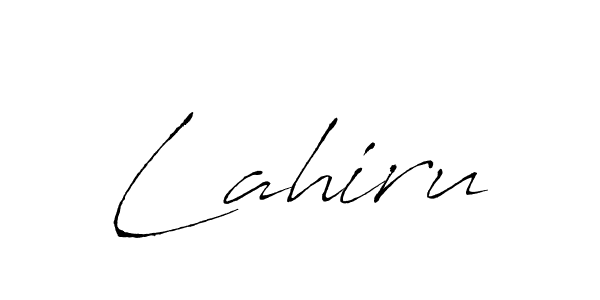 Use a signature maker to create a handwritten signature online. With this signature software, you can design (Antro_Vectra) your own signature for name Lahiru. Lahiru signature style 6 images and pictures png