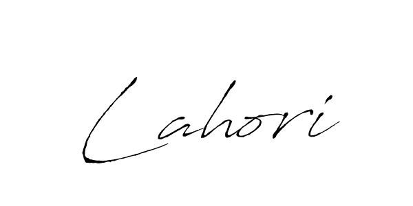 Use a signature maker to create a handwritten signature online. With this signature software, you can design (Antro_Vectra) your own signature for name Lahori. Lahori signature style 6 images and pictures png