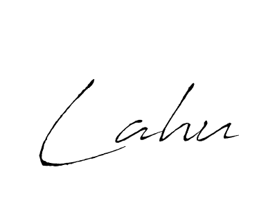 Design your own signature with our free online signature maker. With this signature software, you can create a handwritten (Antro_Vectra) signature for name Lahu. Lahu signature style 6 images and pictures png