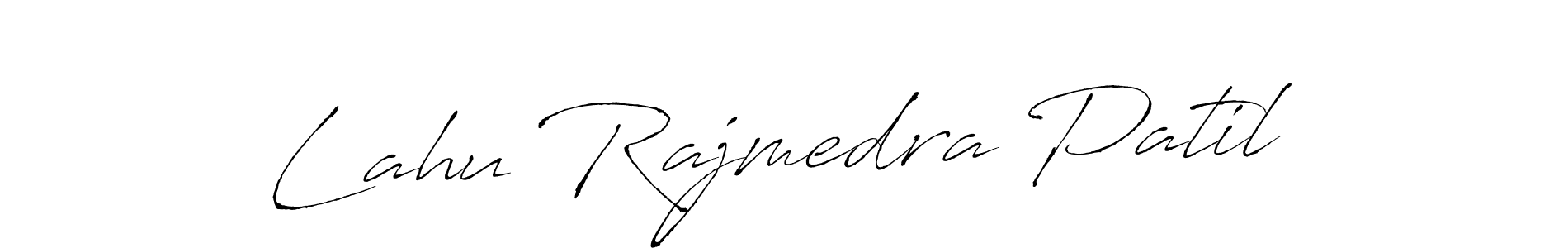 The best way (Antro_Vectra) to make a short signature is to pick only two or three words in your name. The name Lahu Rajmedra Patil include a total of six letters. For converting this name. Lahu Rajmedra Patil signature style 6 images and pictures png