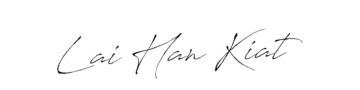 Create a beautiful signature design for name Lai Han Kiat. With this signature (Antro_Vectra) fonts, you can make a handwritten signature for free. Lai Han Kiat signature style 6 images and pictures png