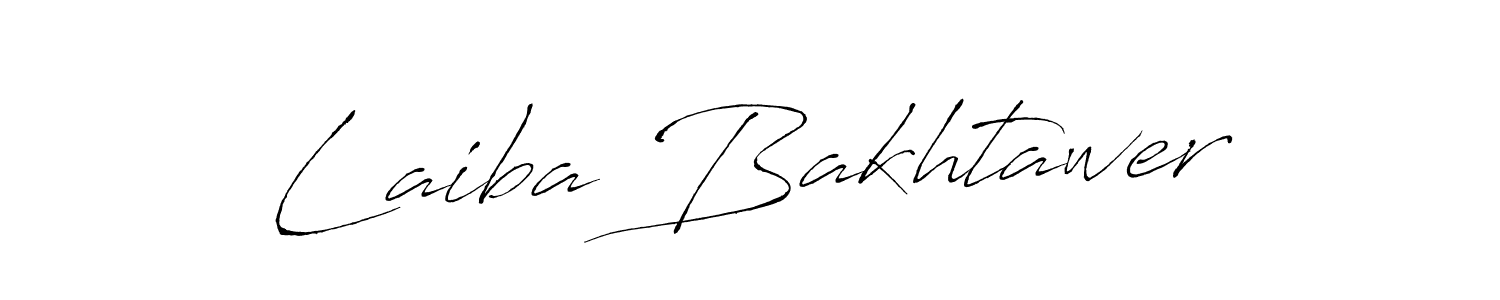 How to make Laiba Bakhtawer name signature. Use Antro_Vectra style for creating short signs online. This is the latest handwritten sign. Laiba Bakhtawer signature style 6 images and pictures png