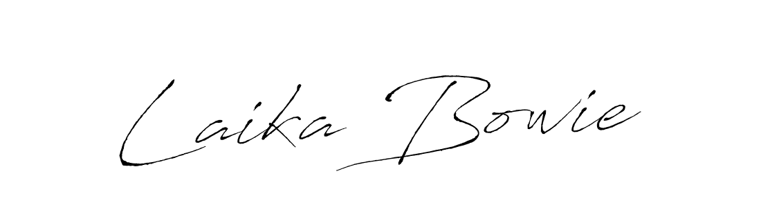 Make a beautiful signature design for name Laika Bowie. With this signature (Antro_Vectra) style, you can create a handwritten signature for free. Laika Bowie signature style 6 images and pictures png