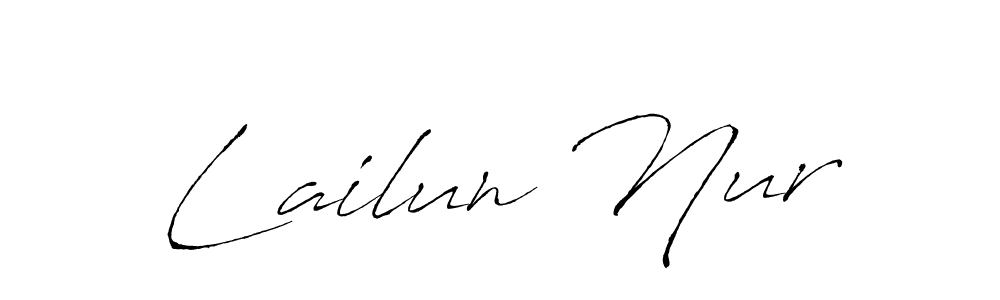 Design your own signature with our free online signature maker. With this signature software, you can create a handwritten (Antro_Vectra) signature for name Lailun Nur. Lailun Nur signature style 6 images and pictures png