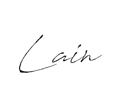 Use a signature maker to create a handwritten signature online. With this signature software, you can design (Antro_Vectra) your own signature for name Lain. Lain signature style 6 images and pictures png