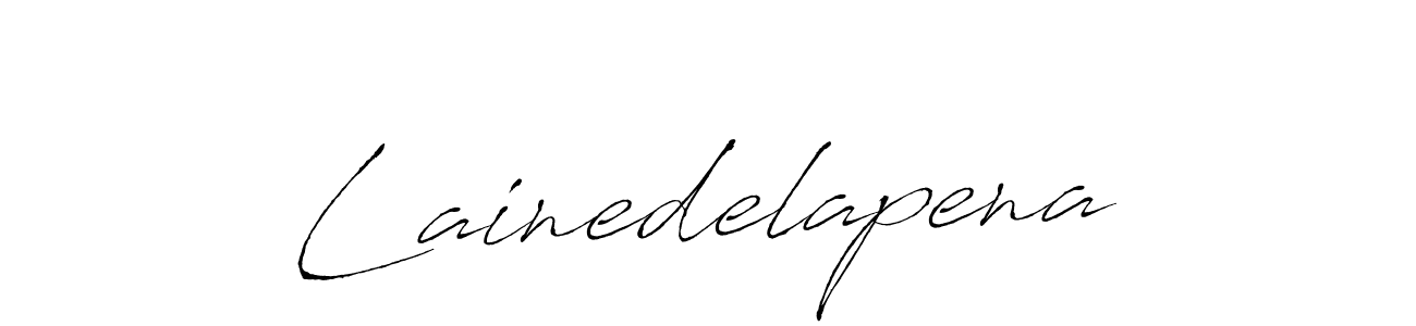 How to make Lainedelapena name signature. Use Antro_Vectra style for creating short signs online. This is the latest handwritten sign. Lainedelapena signature style 6 images and pictures png