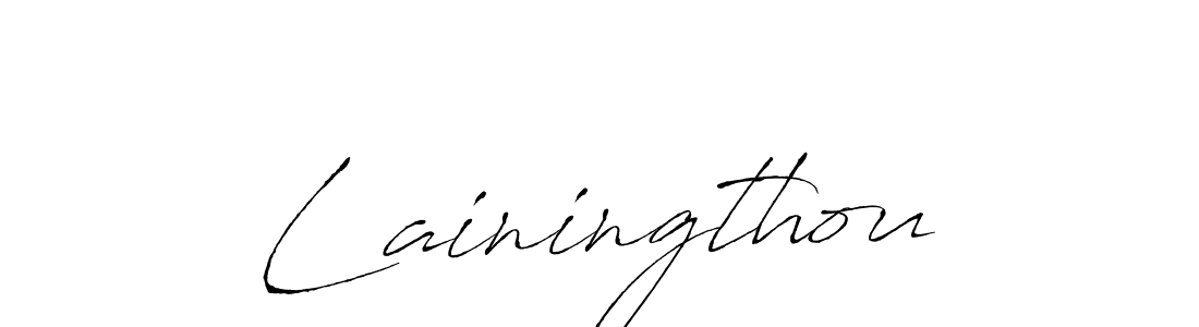 Antro_Vectra is a professional signature style that is perfect for those who want to add a touch of class to their signature. It is also a great choice for those who want to make their signature more unique. Get Lainingthou name to fancy signature for free. Lainingthou signature style 6 images and pictures png